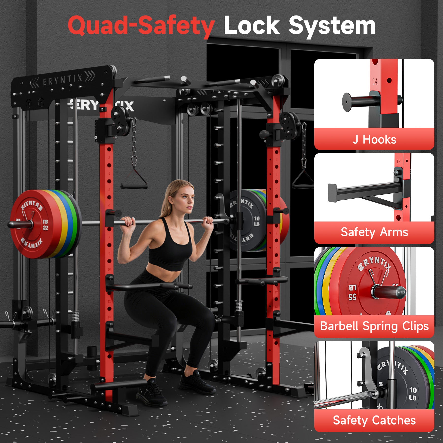 Eryntix LM10300 All-in-One Smith Machine Power Rack