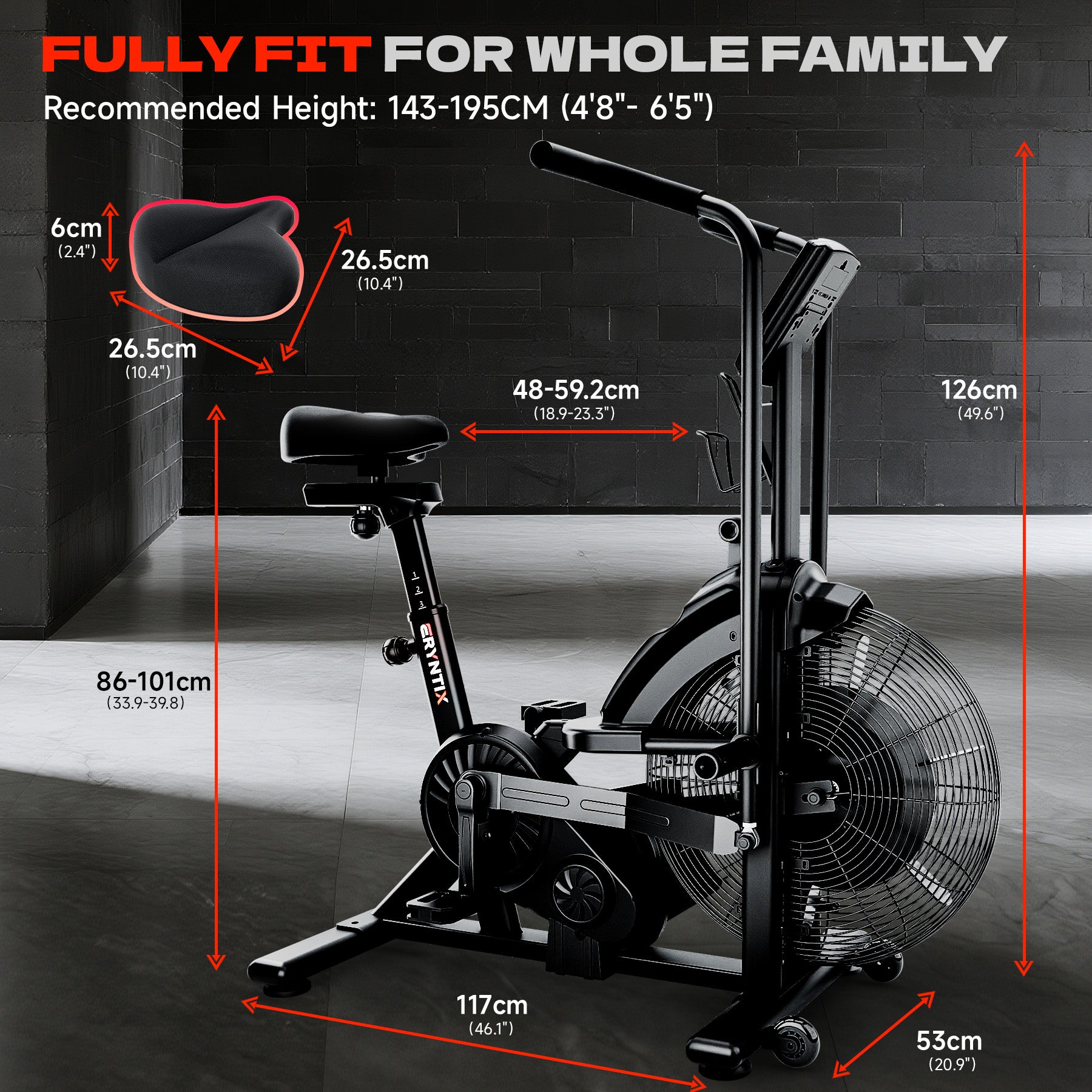 ERYNTIX K29680 Dual-Resistance Air Bike
