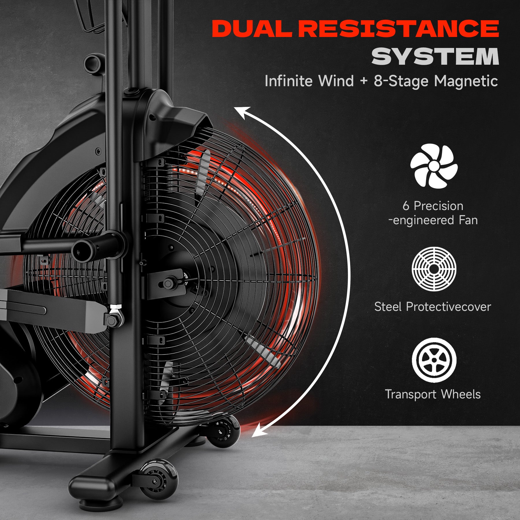 ERYNTIX K29680 Dual-Resistance Air Bike