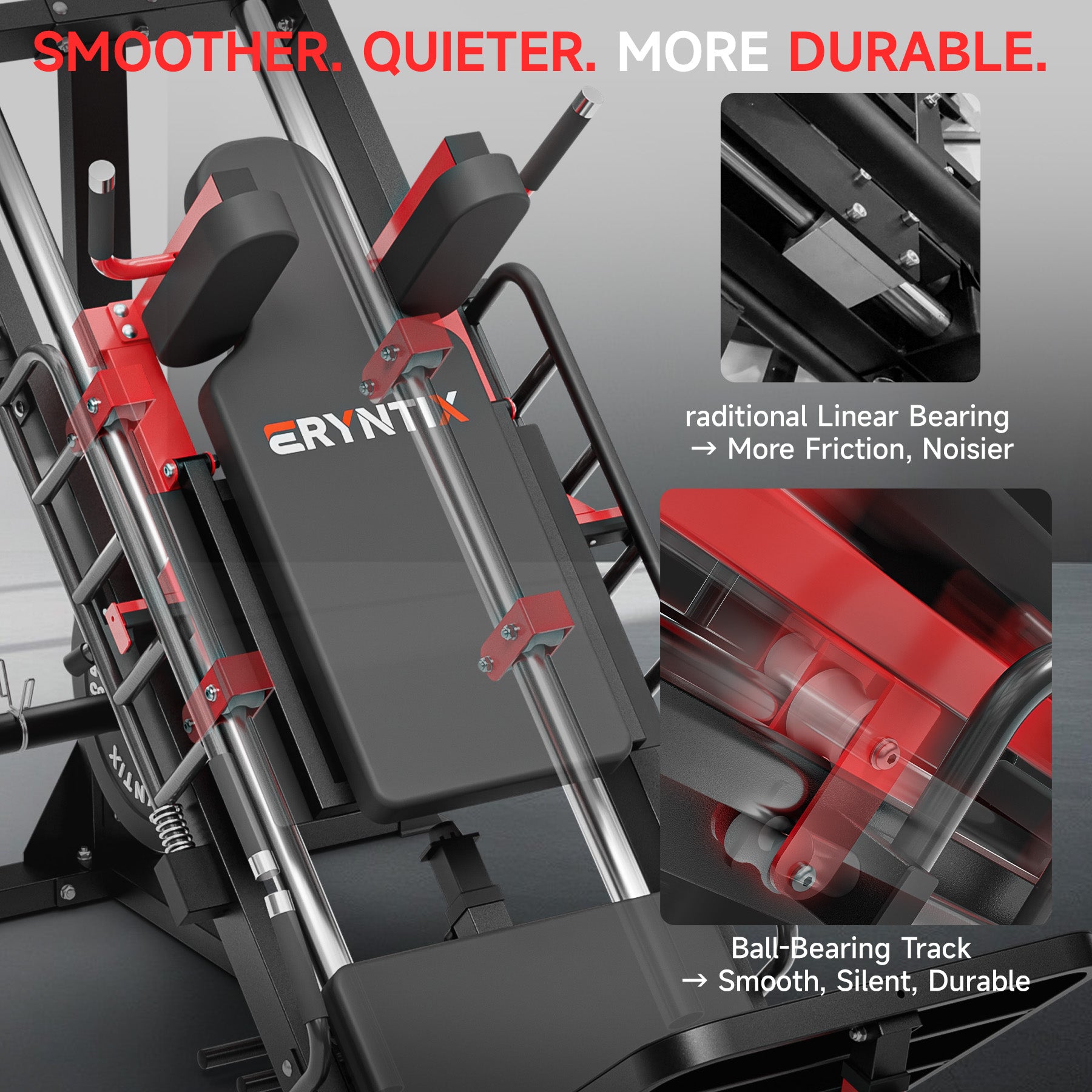ERYNTIX Leg Press Hack Squat Combo | 45° Compact Home Gym Machine
