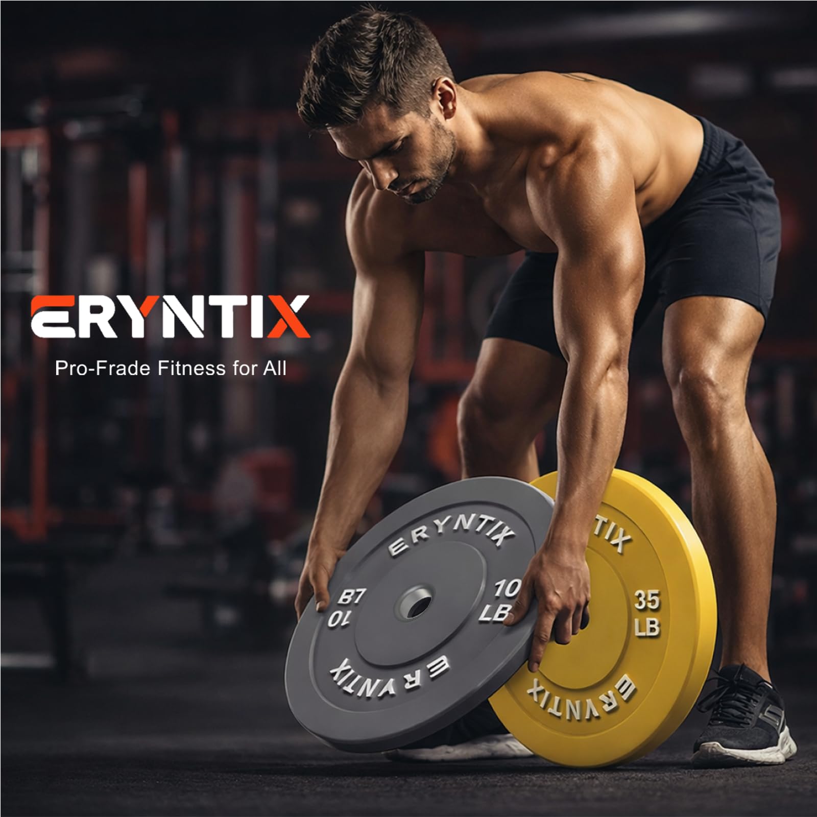 ERYNTIX ERYBP001 4-Pack Bumper Plates (10-35LB)