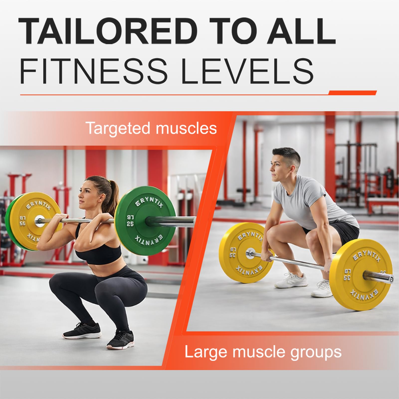 ERYNTIX ERYBP001 4-Pack Bumper Plates (10-35LB)